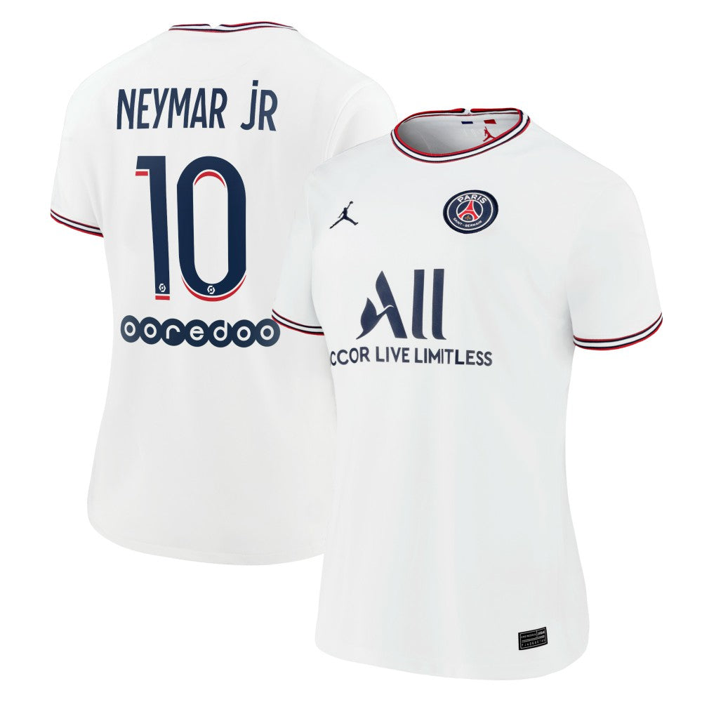 Neymar Jr. Paris Saint-Germain Jordan Brand Women's 2021/22 Fourth Replica Jersey White - Jordan outlet