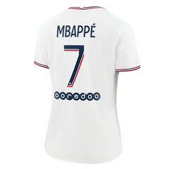 Kylian Mbappé Paris Saint-Germain Jordan Brand Women's 2021/22 Fourth Replica Jersey White - Jordan