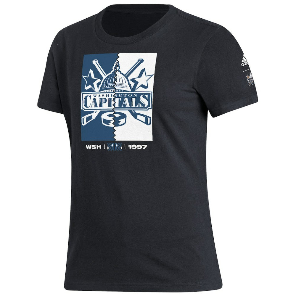 Washington Capitals adidas Women's Reverse Retro 2.0 Playmaker T-Shirt - Black - NHL 4712188