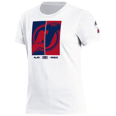 New Jersey Devils adidas Women's Reverse Retro 2.0 Playmaker T-Shirt - White - NHL 4712197