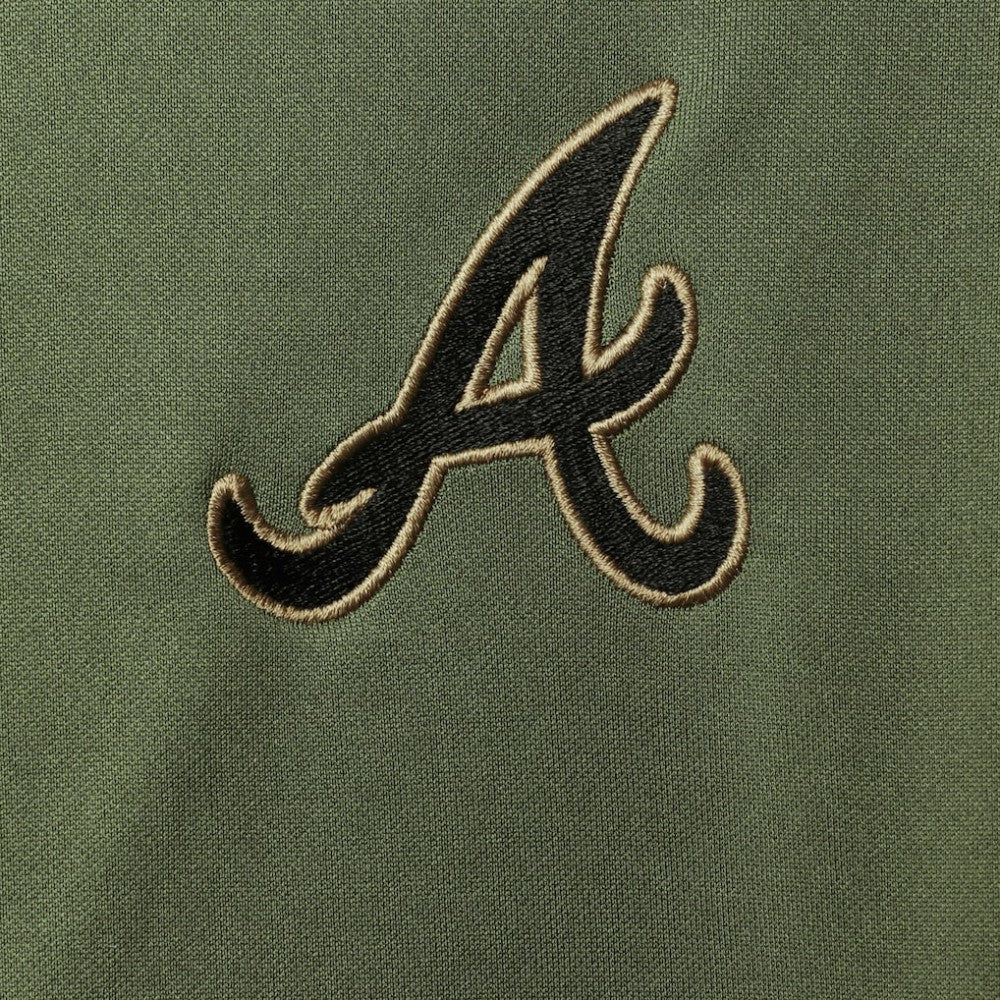 Atlanta Braves Levelwear Delta Pursue Quarter-Zip Jacket - Olive - MLB on Sale