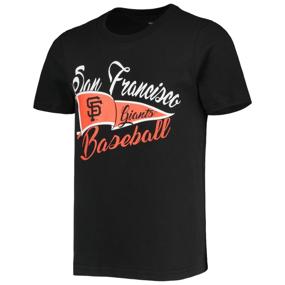 San Francisco Giants Girls Youth Team Fly The Flag T-Shirt - Black - MLB Lifestyle