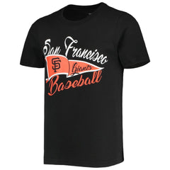 San Francisco Giants Girls Youth Team Fly The Flag T-Shirt - Black - MLB Lifestyle