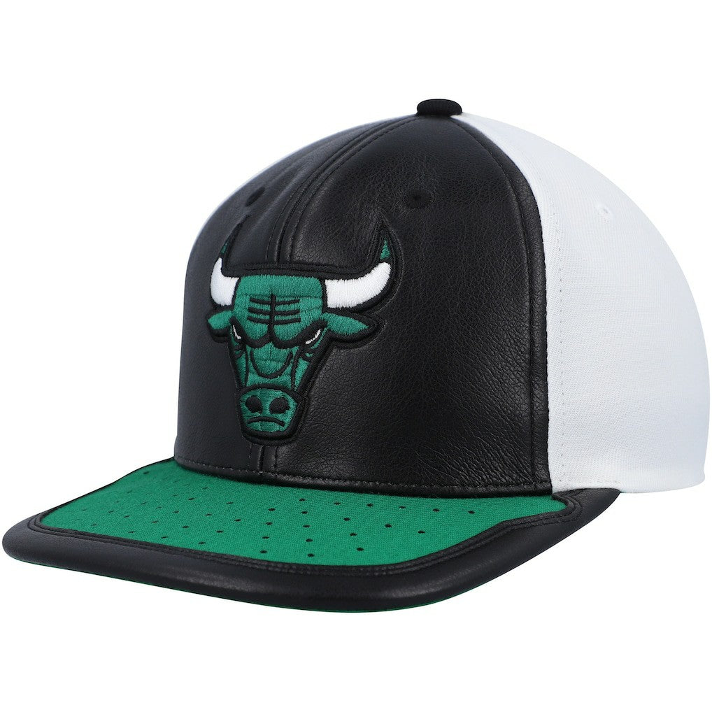 Chicago Bulls Day One Snapback Hat White/Green | Mitchell & Ness Near Me
