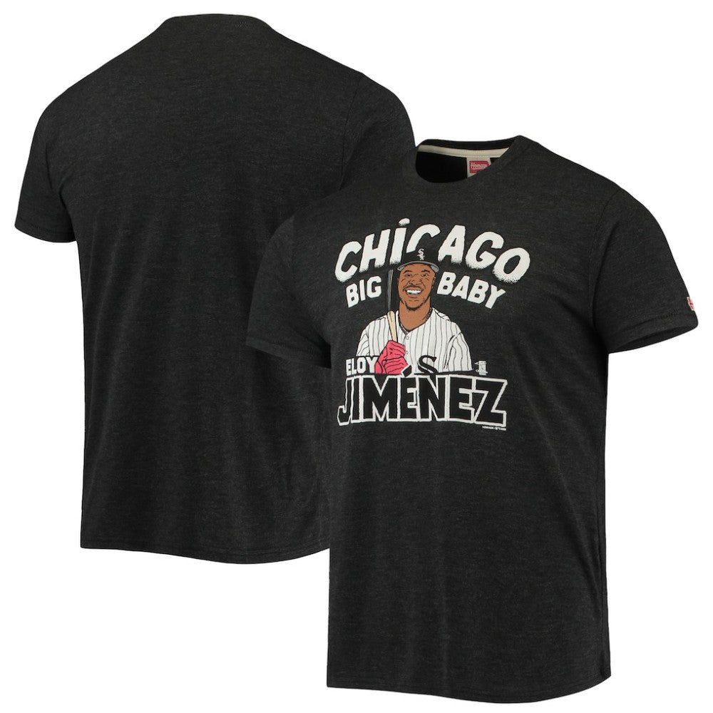 Eloy Jimenez Chicago White Sox Homage Caricature Tri-Blend T-Shirt - Heathered Black - MLB Online