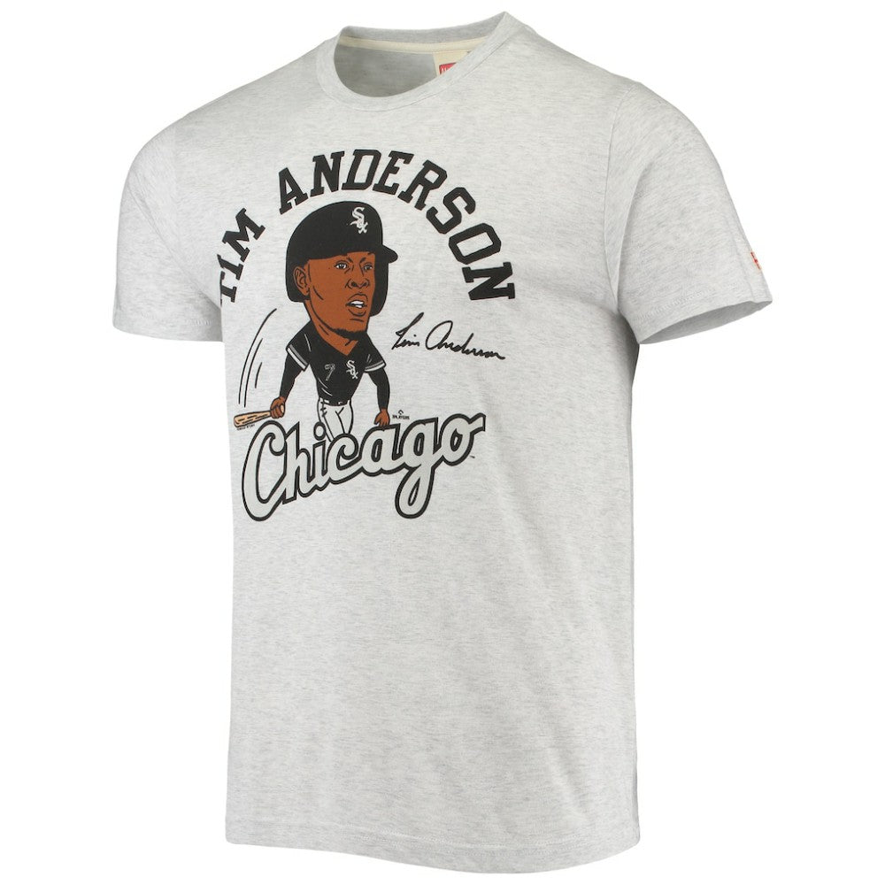 Tim Anderson Chicago White Sox Homage Caricature Tri-Blend T-Shirt - Heathered Gray - MLB Discount