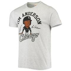 Tim Anderson Chicago White Sox Homage Caricature Tri-Blend T-Shirt - Heathered Gray - MLB Discount