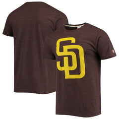 San Diego Padres Homage Hand Drawn Logo Tri-Blend T-Shirt - Brown - MLB Lifestyle