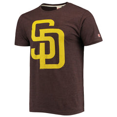 San Diego Padres Homage Hand Drawn Logo Tri-Blend T-Shirt - Brown - MLB Lifestyle