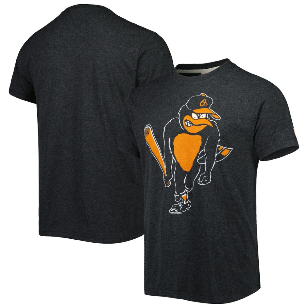 Baltimore Orioles Homage Hand-Drawn Logo Tri-Blend T-Shirt - Charcoal - MLB Sale