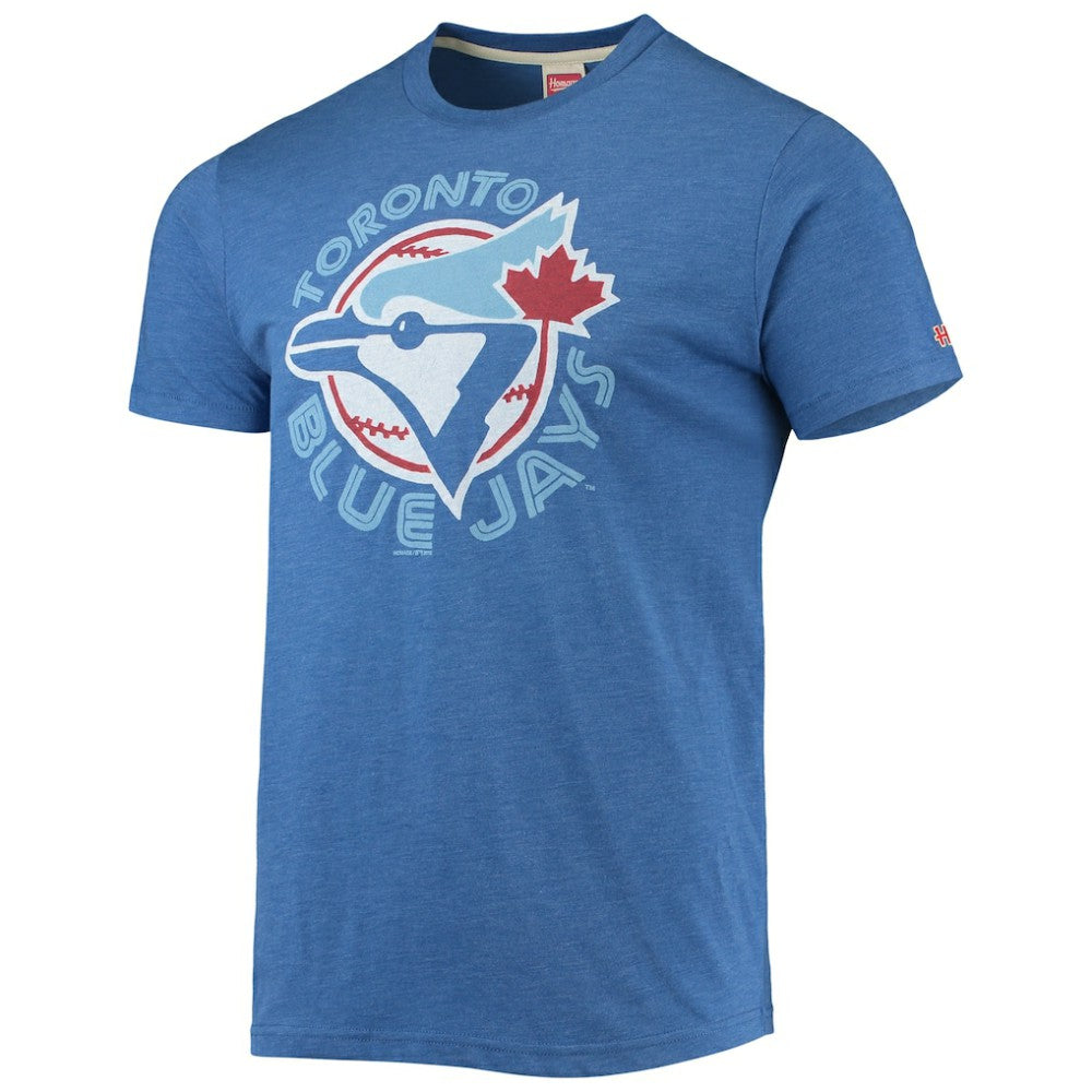 Toronto Blue Jays Homage Hand-Drawn Logo Tri-Blend T-Shirt - Royal - MLB on Sale