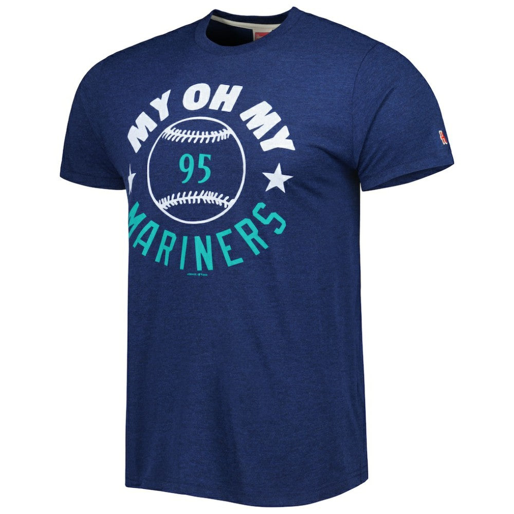 Seattle Mariners Homage Hyper Local Tri-Blend T-Shirt - Navy - MLB Lifestyle