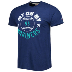 Seattle Mariners Homage Hyper Local Tri-Blend T-Shirt - Navy - MLB Lifestyle