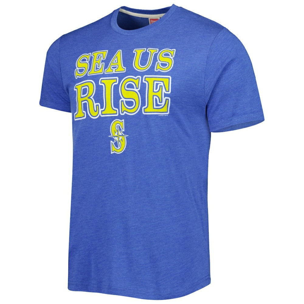 Seattle Mariners Homage Hyper Local Tri-Blend T-Shirt - Royal - MLB on Sale