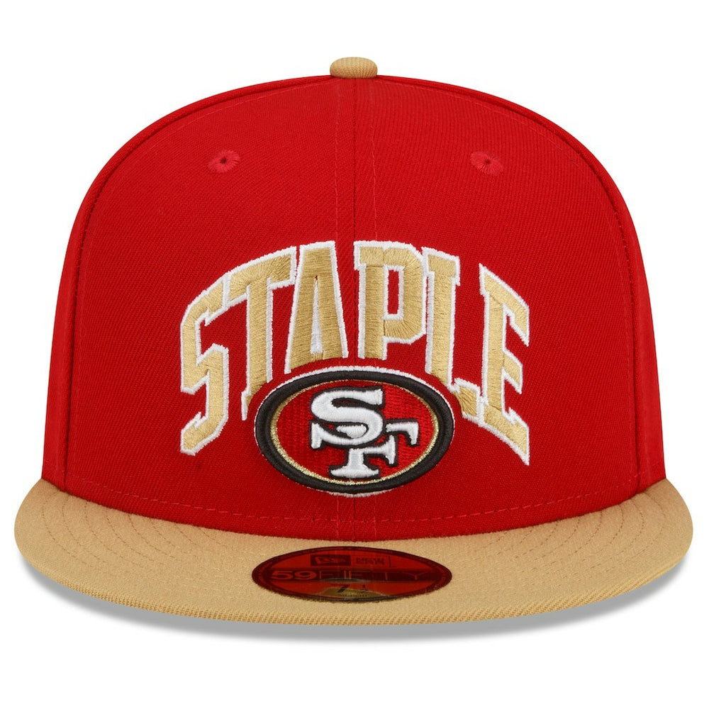 San Francisco 49ers New Era NFL x Staple Collection 59FIFTY Fitted Hat Scarlet/Gold
