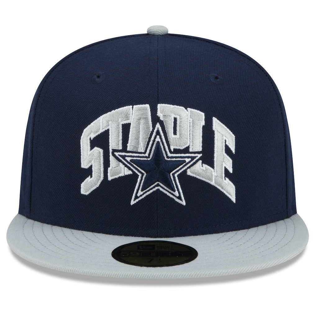 Dallas Cowboys New Era NFL x Staple Collection 59FIFTY Fitted Hat Navy/Gray