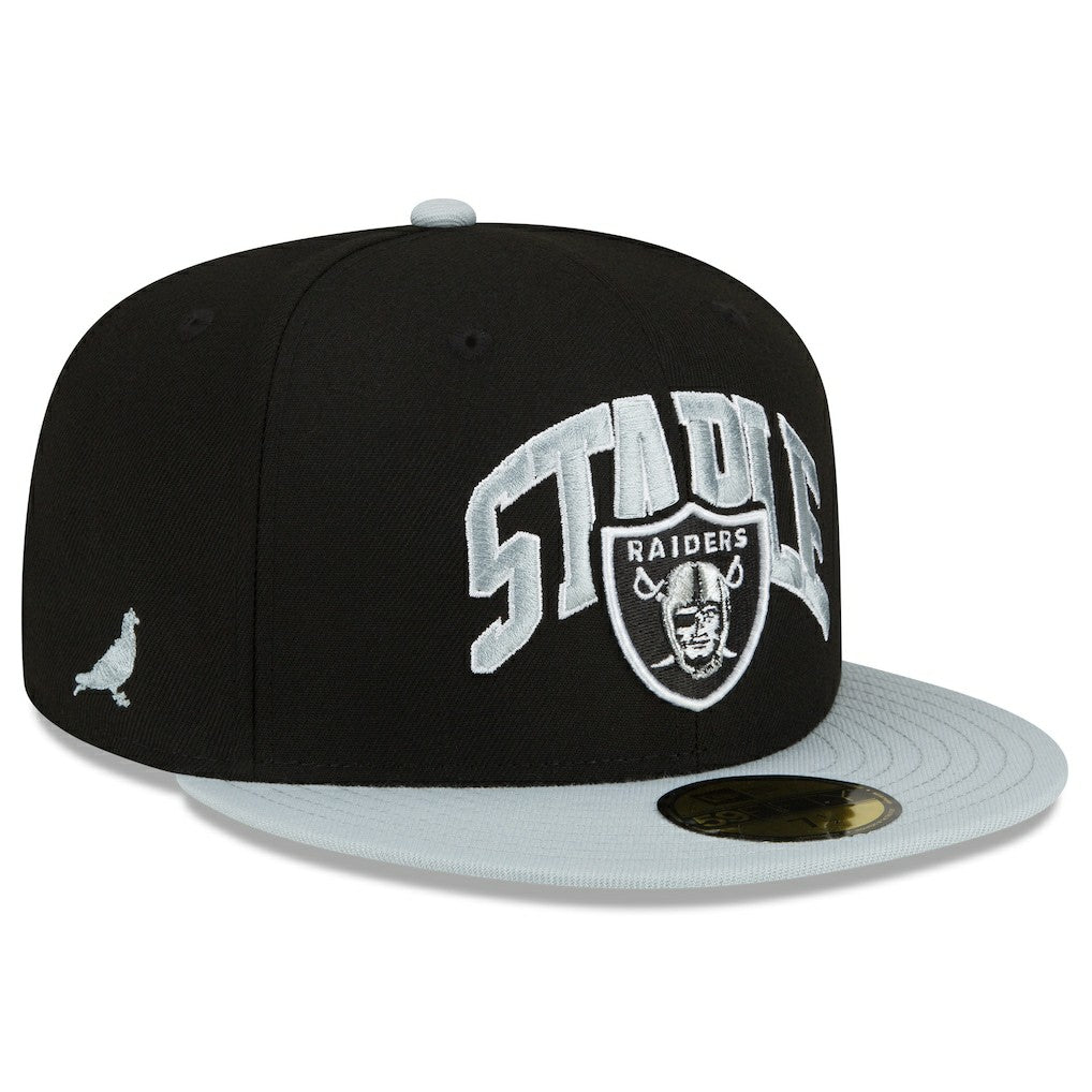 Las Vegas Raiders New Era NFL x Staple Collection 59FIFTY Fitted Hat Black/Gray