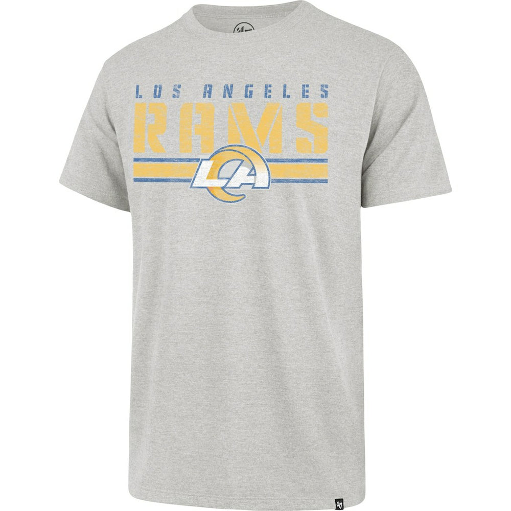 47 brand Los Angeles Rams '47 Stripe Thru Franklin T-Shirt Heathered Gray