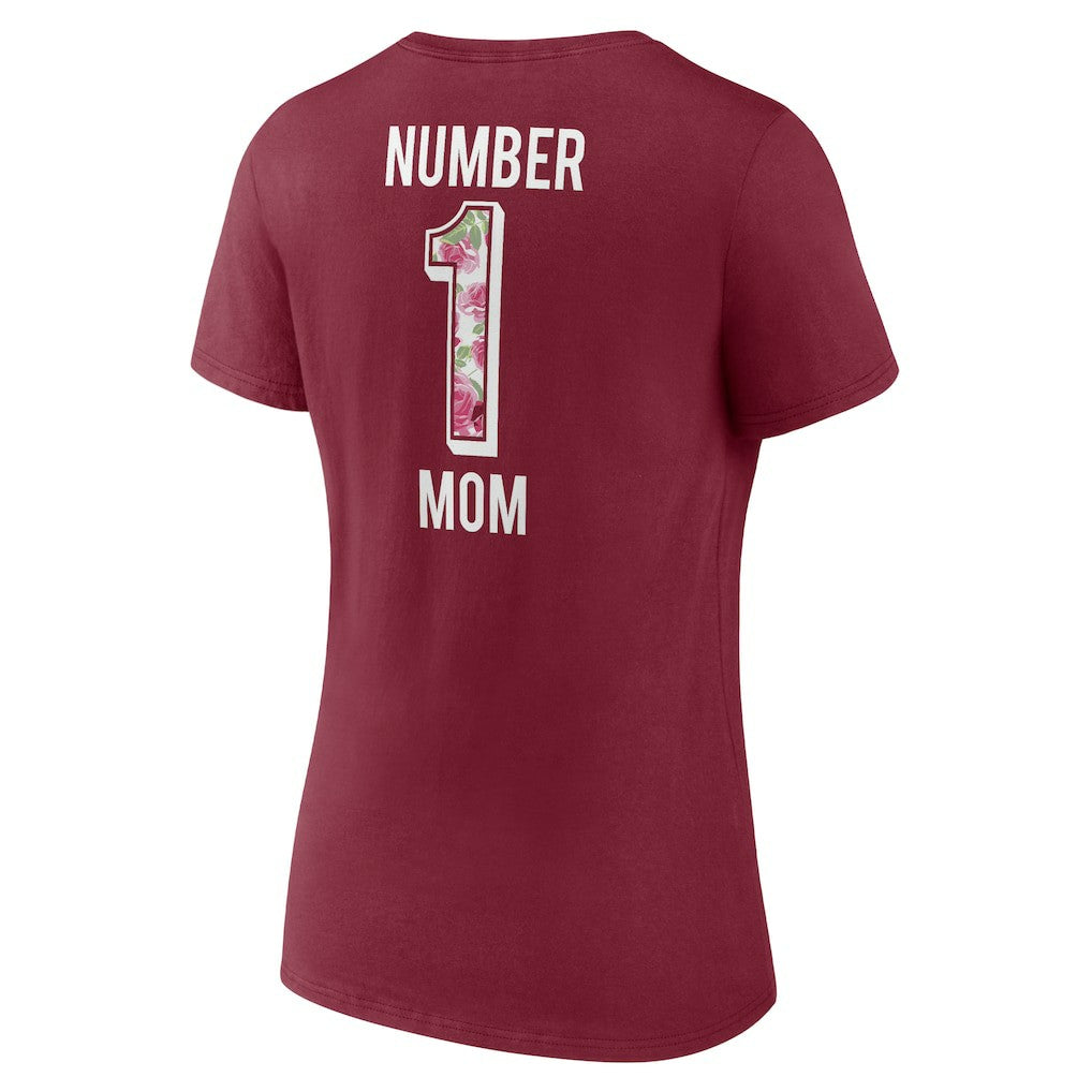 Fanatics Washington Commanders Women's Team Mother's Day V-Neck T-Shirt Burgundy