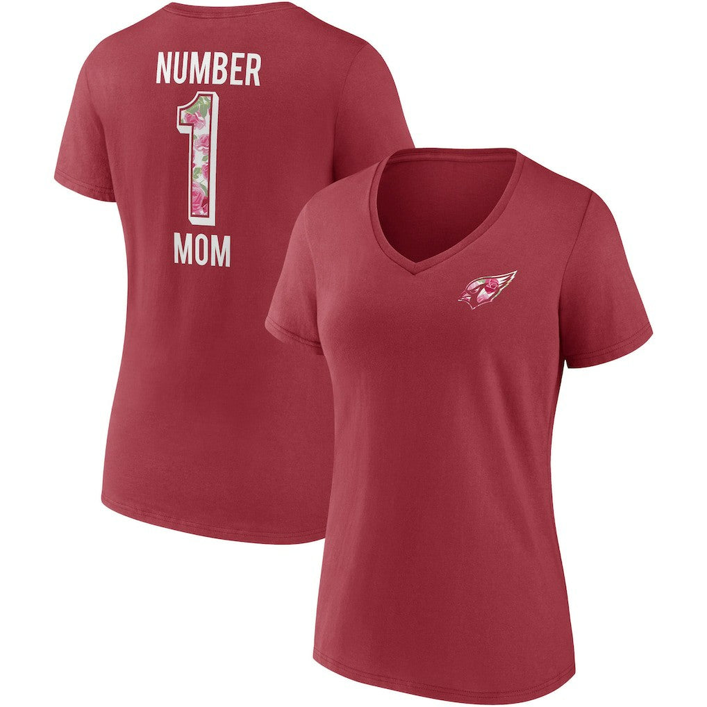 Fanatics Arizona Cardinals Women's Team Mother's Day V-Neck T-Shirt Cardinal