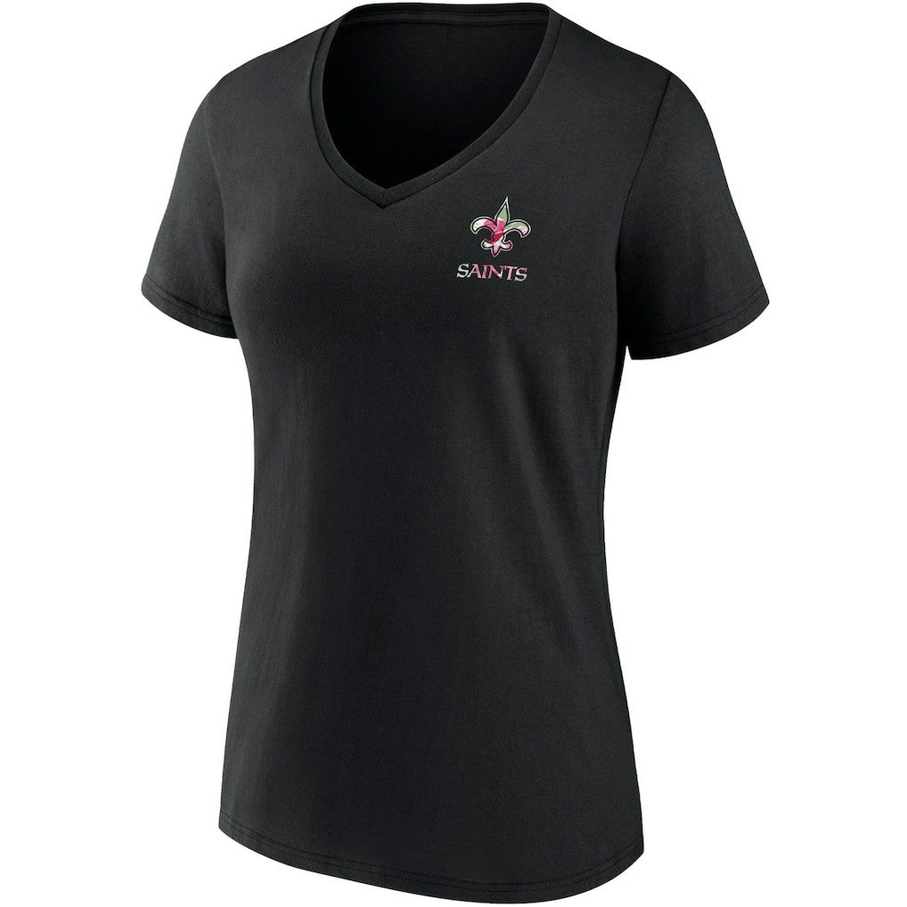 Fanatics New Orleans Saints Women's Team Mother's Day V-Neck T-Shirt Black
