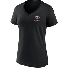 Fanatics New Orleans Saints Women's Team Mother's Day V-Neck T-Shirt Black