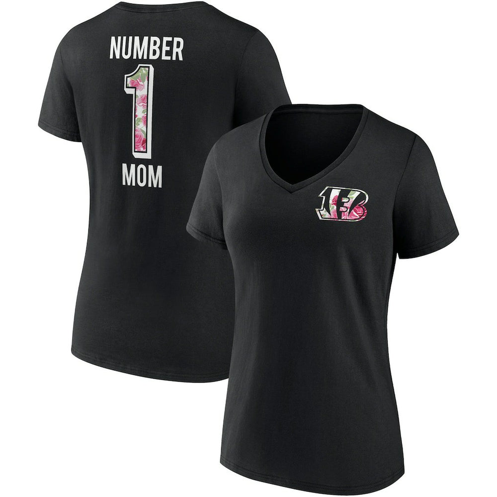 Fanatics Cincinnati Bengals Women's Team Mother's Day V-Neck T-Shirt Black
