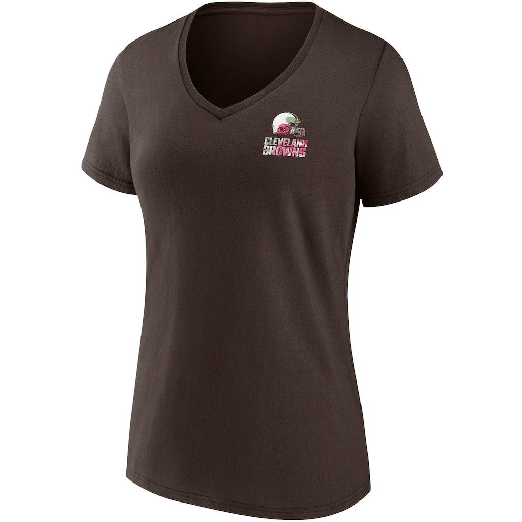Fanatics Cleveland Browns Women's Team Mother's Day V-Neck T-Shirt Brown