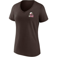 Fanatics Cleveland Browns Women's Team Mother's Day V-Neck T-Shirt Brown