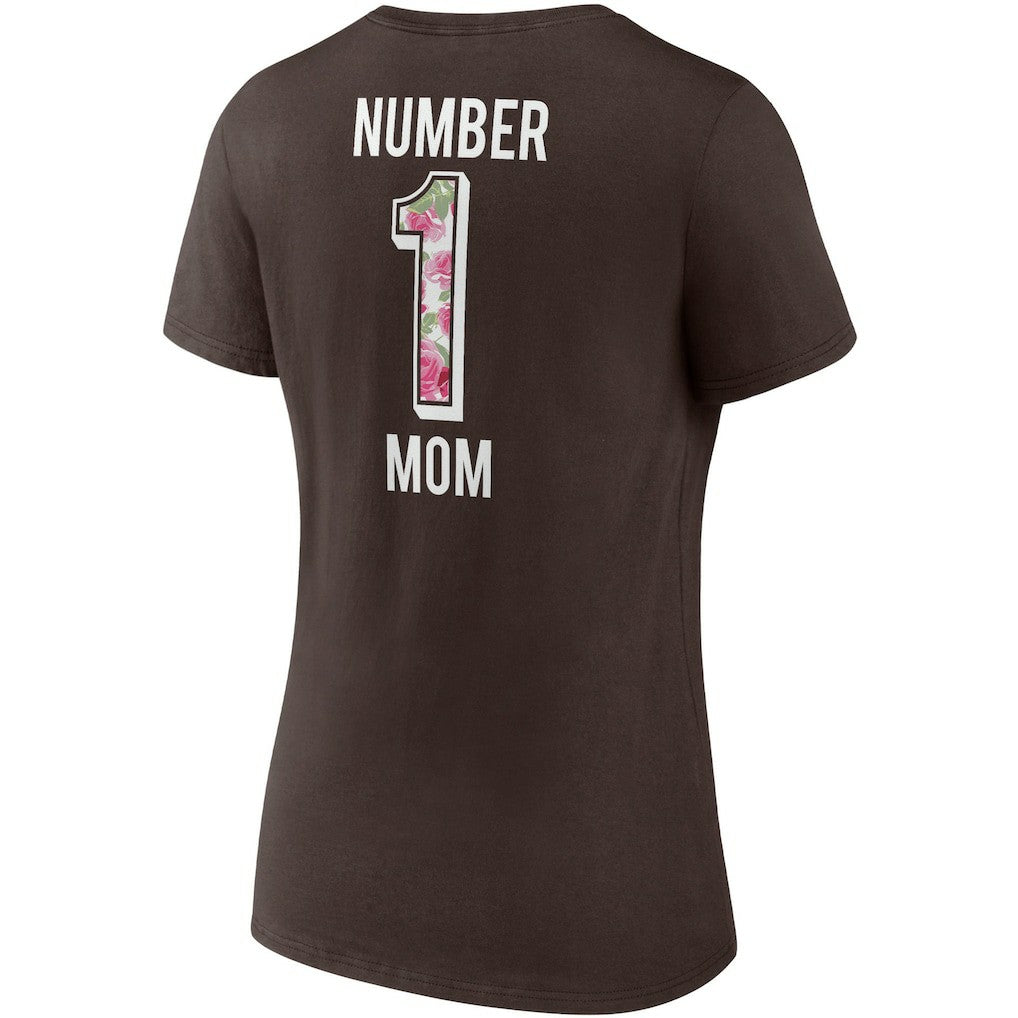 Fanatics Cleveland Browns Women's Team Mother's Day V-Neck T-Shirt Brown