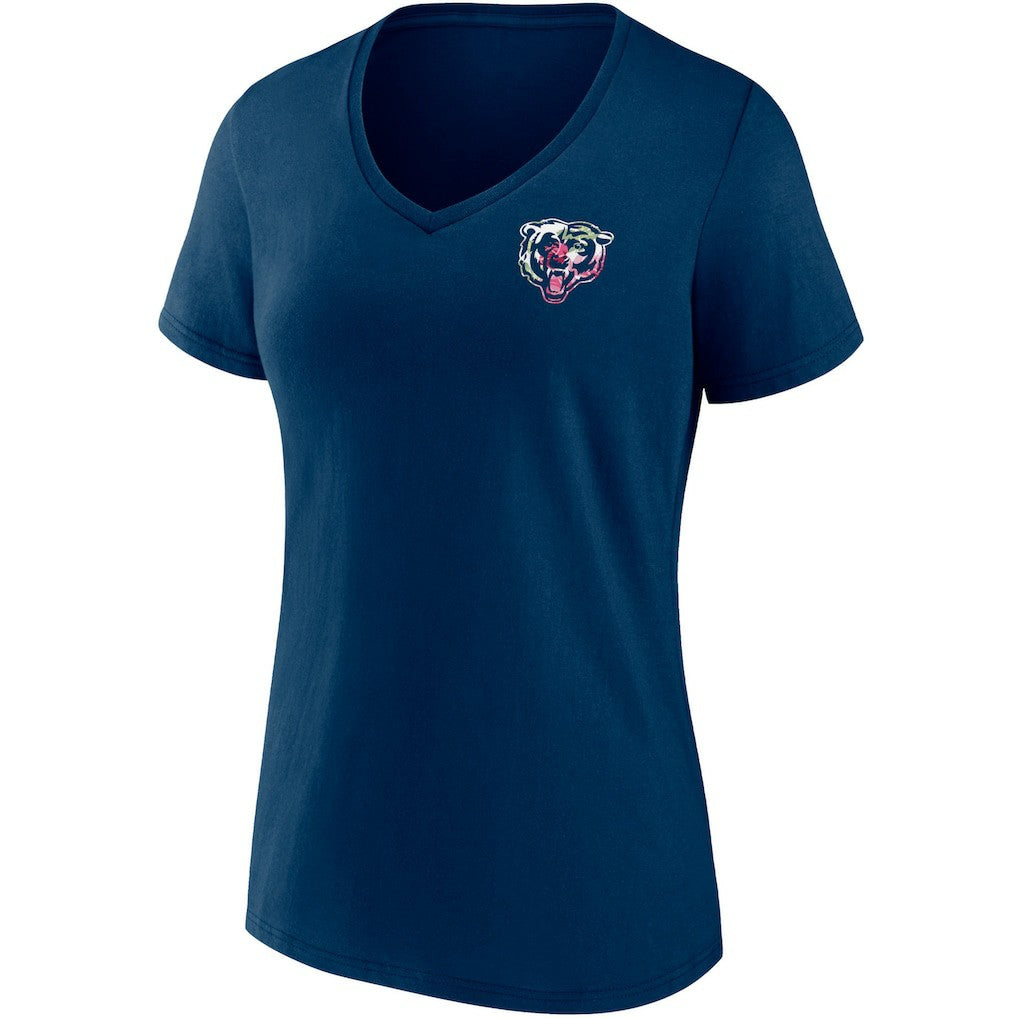Fanatics Chicago Bears Women's Team Mother's Day V-Neck T-Shirt Navy