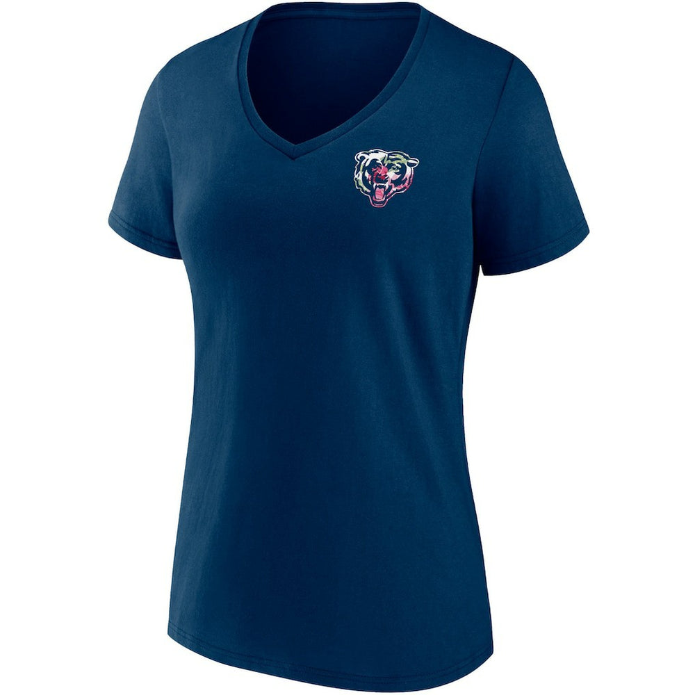 Fanatics Chicago Bears Women's Team Mother's Day V-Neck T-Shirt Navy