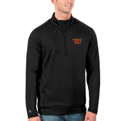 Washington Commanders Antigua Generation Quarter-Zip Pullover Top Black