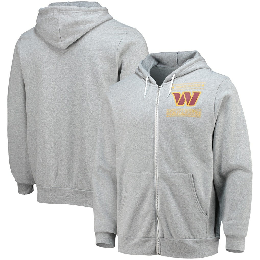 Fanatics Washington Commanders NFL x Darius Rucker Collection Sponge Fleece Full-Zip Hoodie Heathered Gray