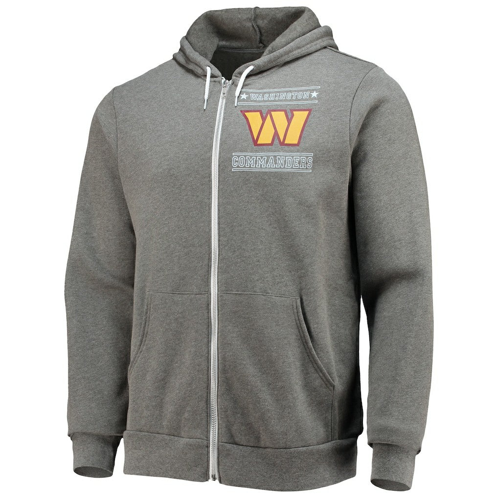 Fanatics Washington Commanders NFL x Darius Rucker Collection Sponge Fleece Full-Zip Hoodie Heathered Charcoal