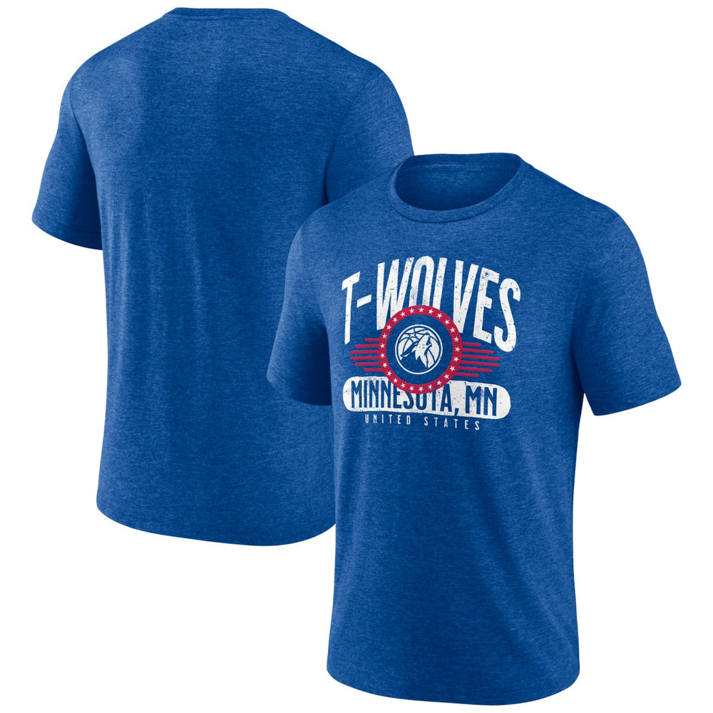 Minnesota Timberwolves Badge of Honor Tri-Blend T-Shirt Royal