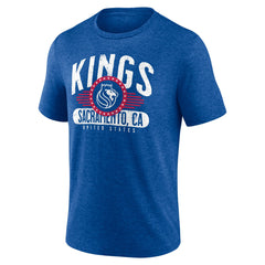 Sacramento Kings Badge of Honor Tri-Blend T-Shirt Royal