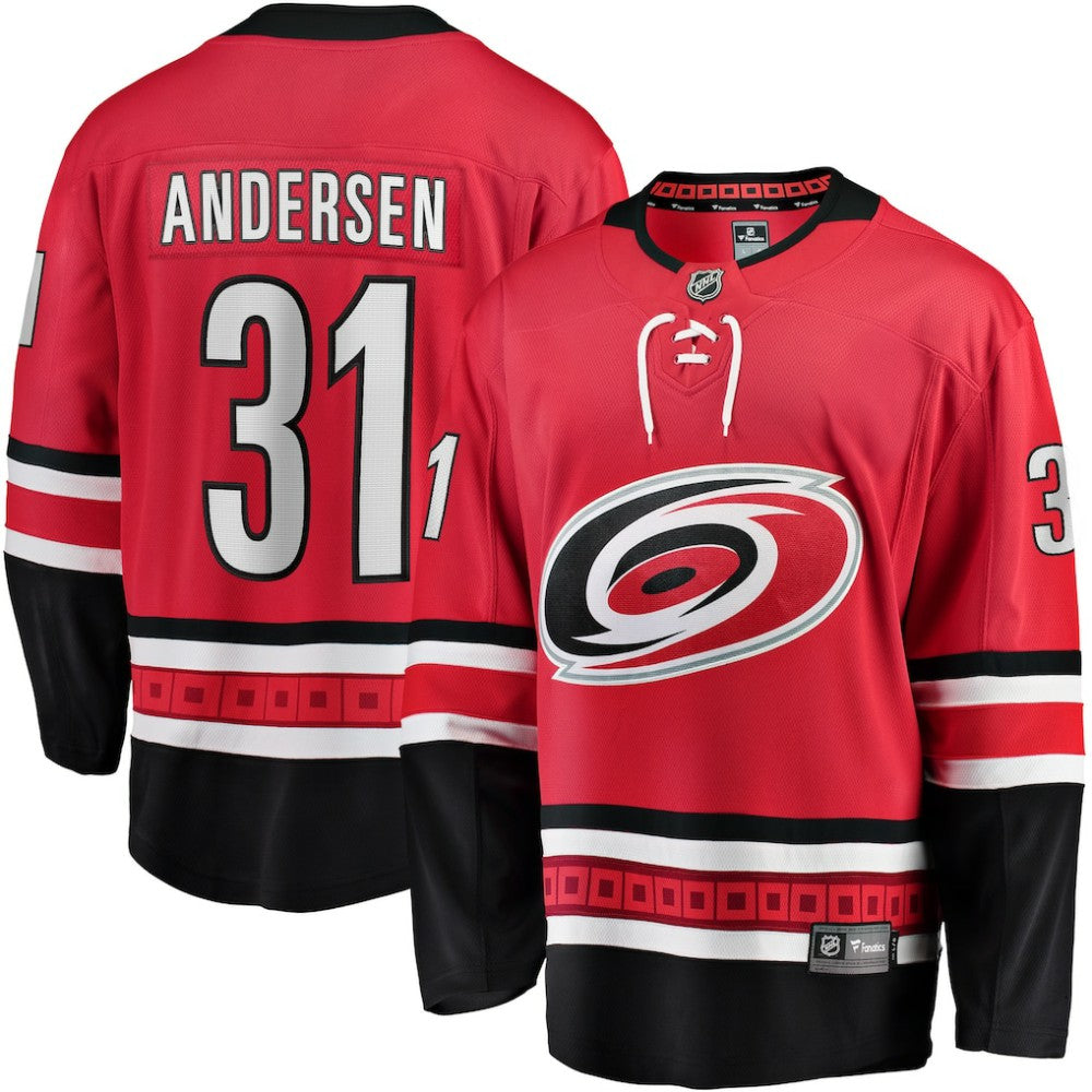 Frederik Andersen Carolina Hurricanes Fanatics Alternate Breakaway Player Jersey - Red - NHL 4724190