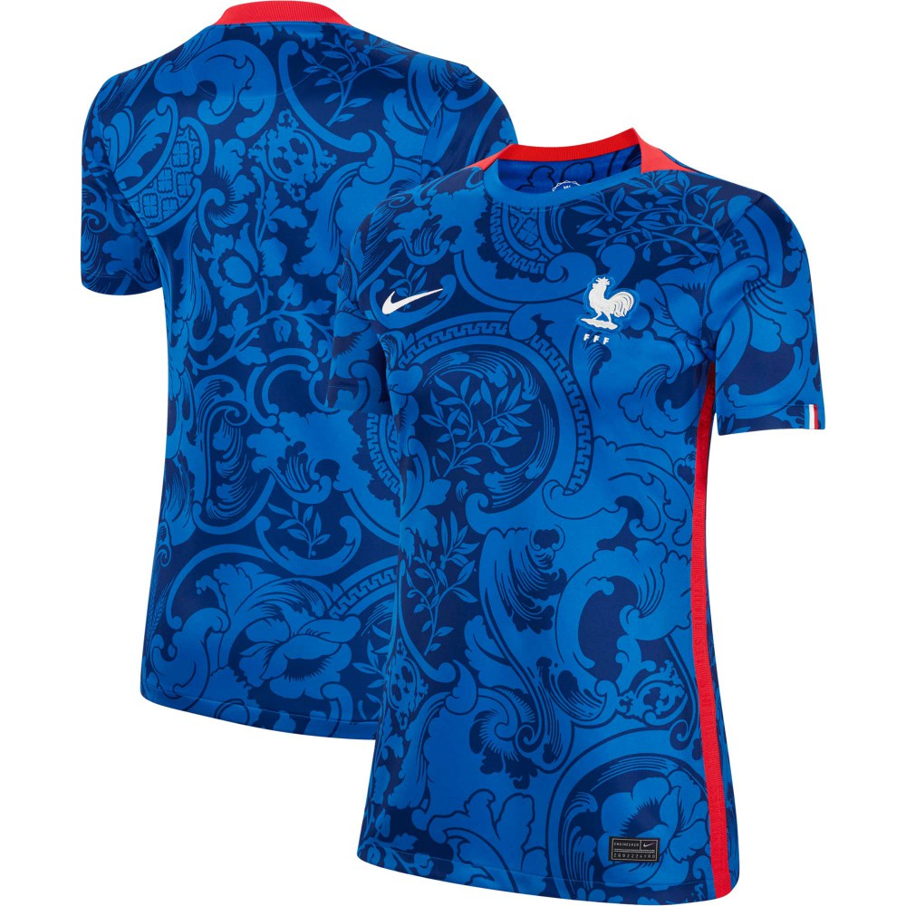 France Women's National Team Women's 2022/23 Home Replica Blank Jersey Blue - Nike