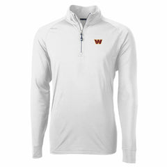Washington Commanders Cutter & Buck Adapt Eco Stretch Quarter-Zip Pullover Jacket White