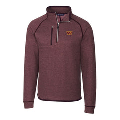 Washington Commanders Cutter & Buck Mainsail Half-Zip Pullover Jacket Burgundy