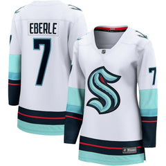 Jordan Eberle Seattle Kraken Fanatics Women's Away Breakaway Jersey - White - NHL 4727390