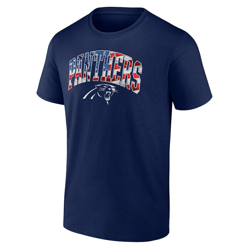 Carolina Panthers Banner Wave Logo T-Shirt Navy