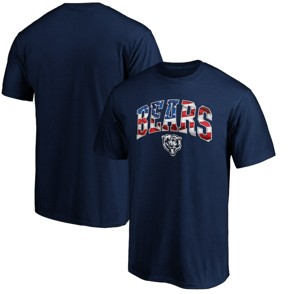 Chicago Bears Banner Wave Logo T-Shirt Navy