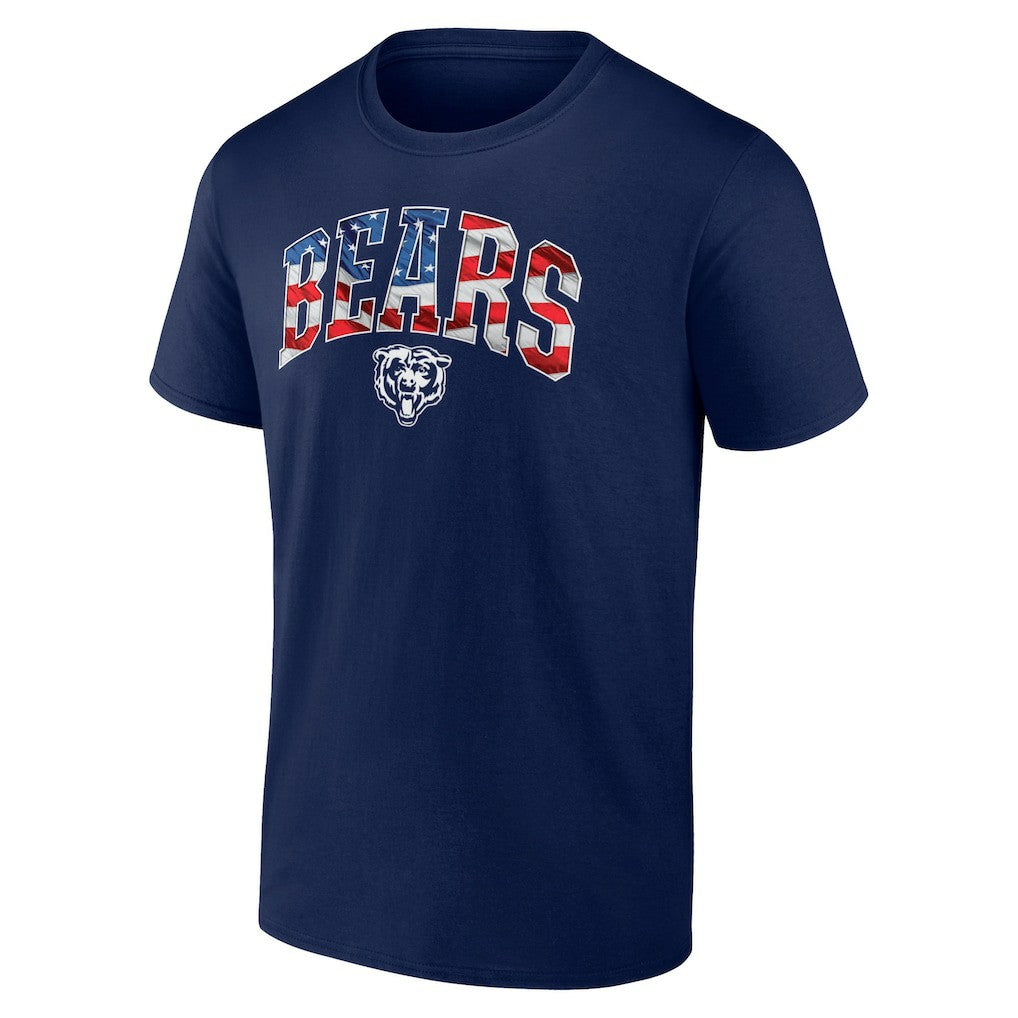 Chicago Bears Banner Wave Logo T-Shirt Navy