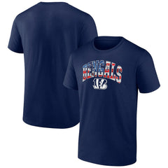 Cincinnati Bengals Banner Wave Logo T-Shirt Navy