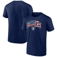 Las Vegas Raiders Banner Wave Logo T-Shirt Navy