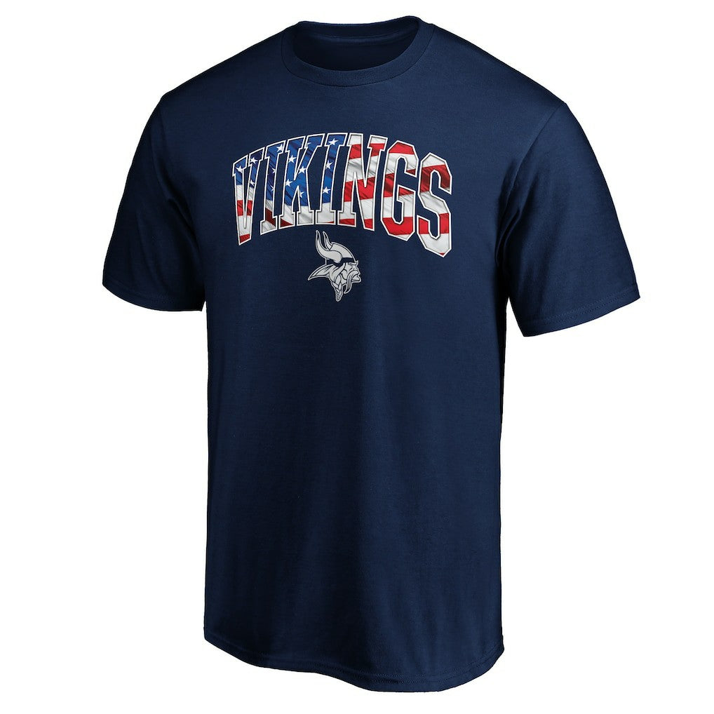 Minnesota Vikings Banner Wave Logo T-Shirt Navy