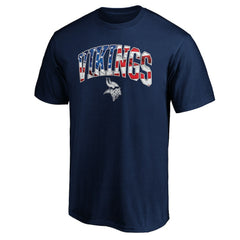 Minnesota Vikings Banner Wave Logo T-Shirt Navy