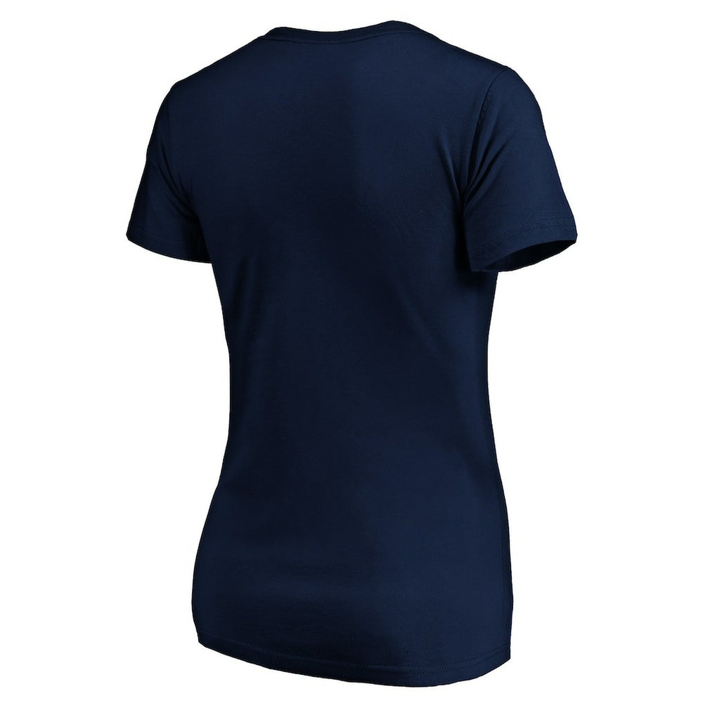 Las Vegas Raiders Women's Banner Wave V-Neck T-Shirt Navy